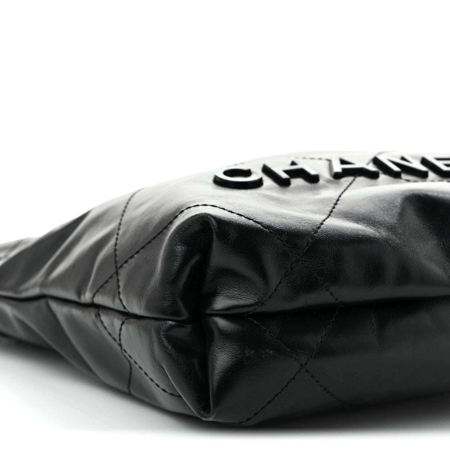 Chanel Shiny Calfskin Quilted Mini Chanel 22 So Black 9 of 10