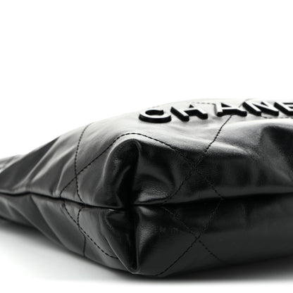 Chanel Shiny Calfskin Quilted Mini Chanel 22 So Black 9 of 10