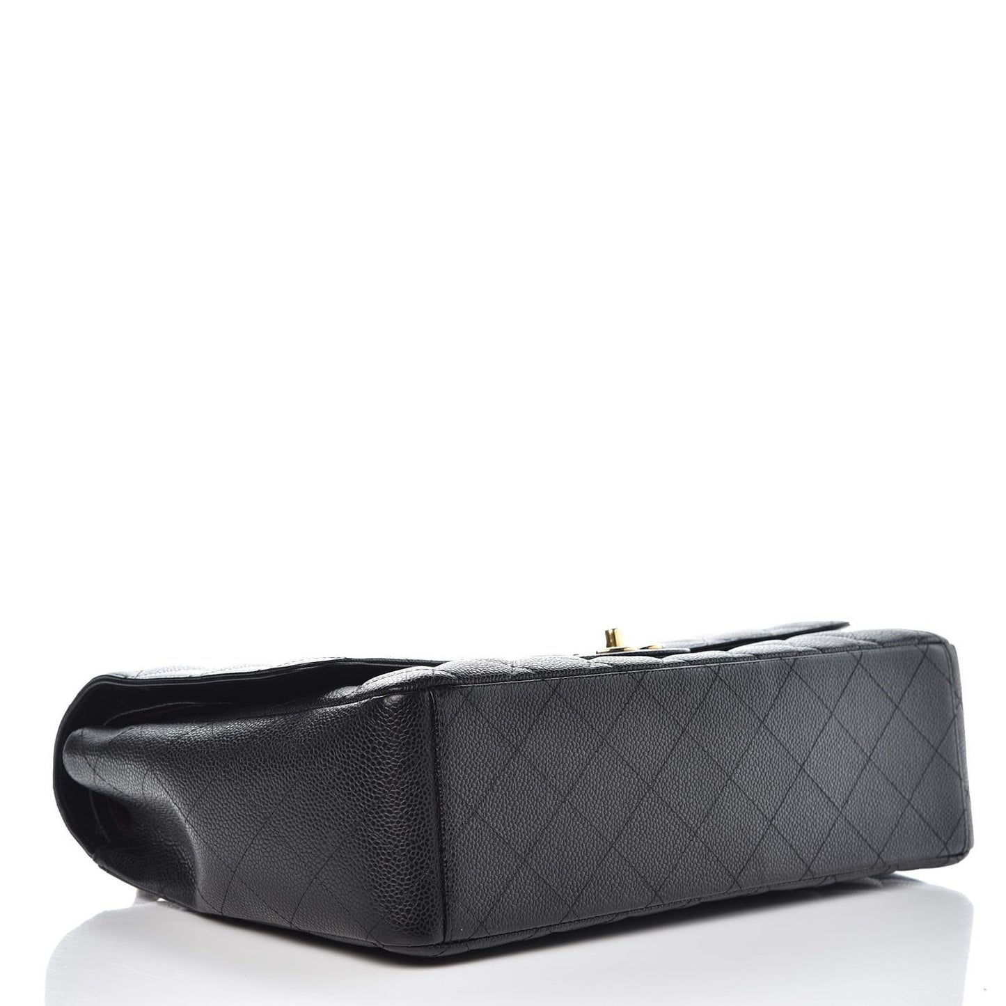 Caviar Quilted Maxi Double Flap Black