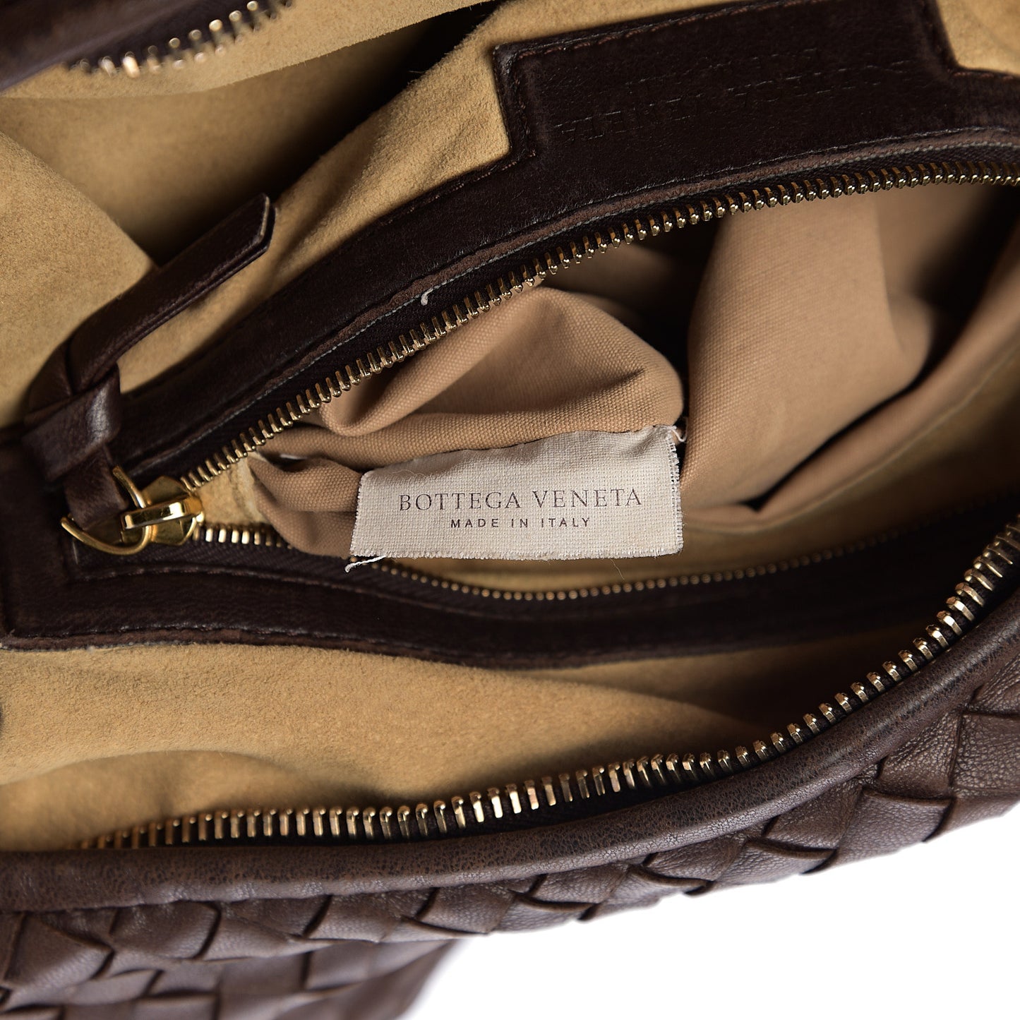 Nappa Intrecciato Medium Veneta Hobo Ebano