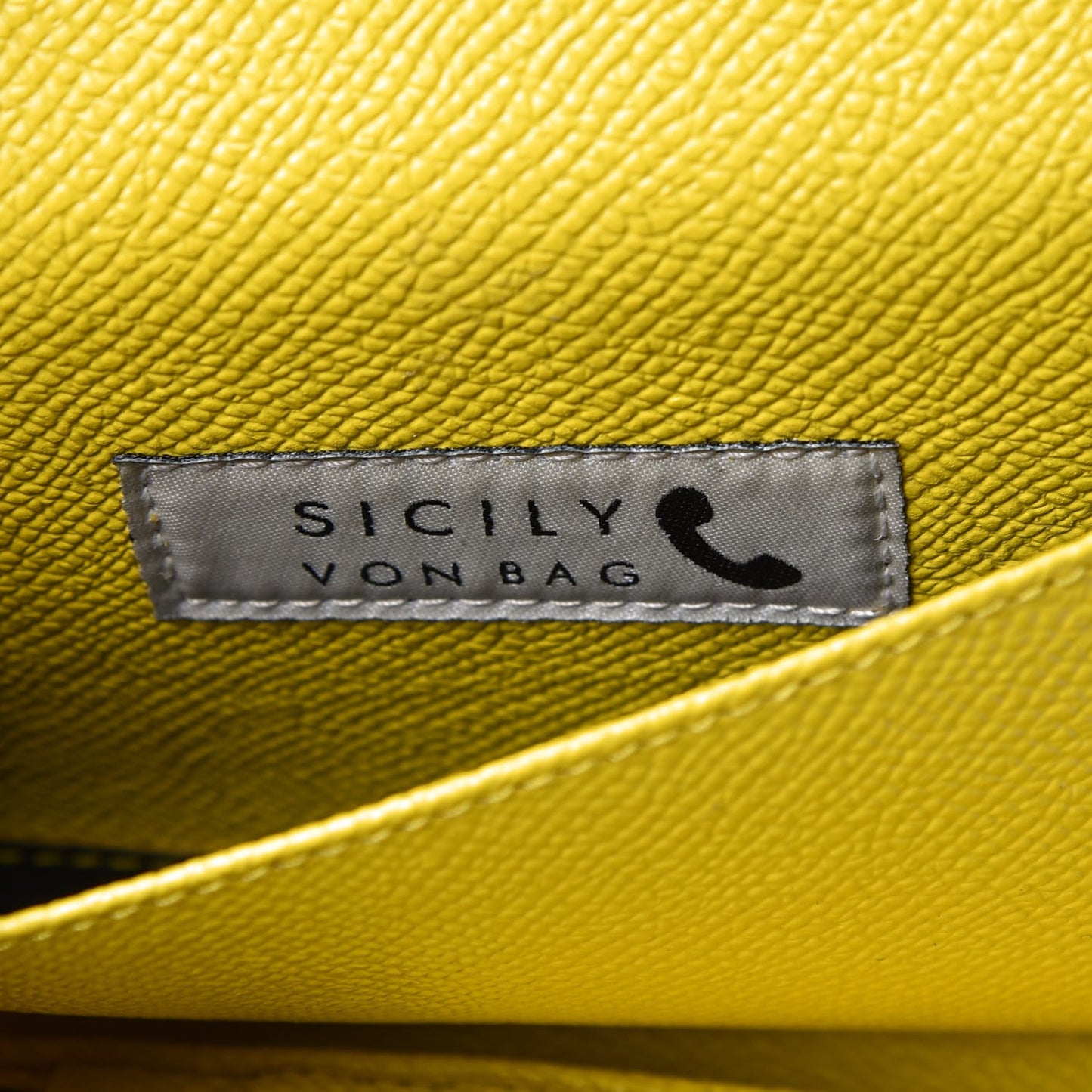 Dauphine Lemon Print Wallet On Chain Yellow White