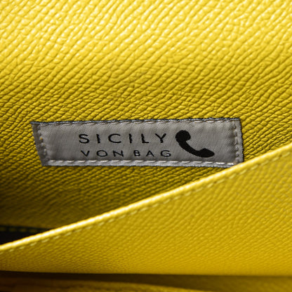 Dolce & Gabbana Dauphine Lemon Print Wallet On Chain Yellow White 7 of 9