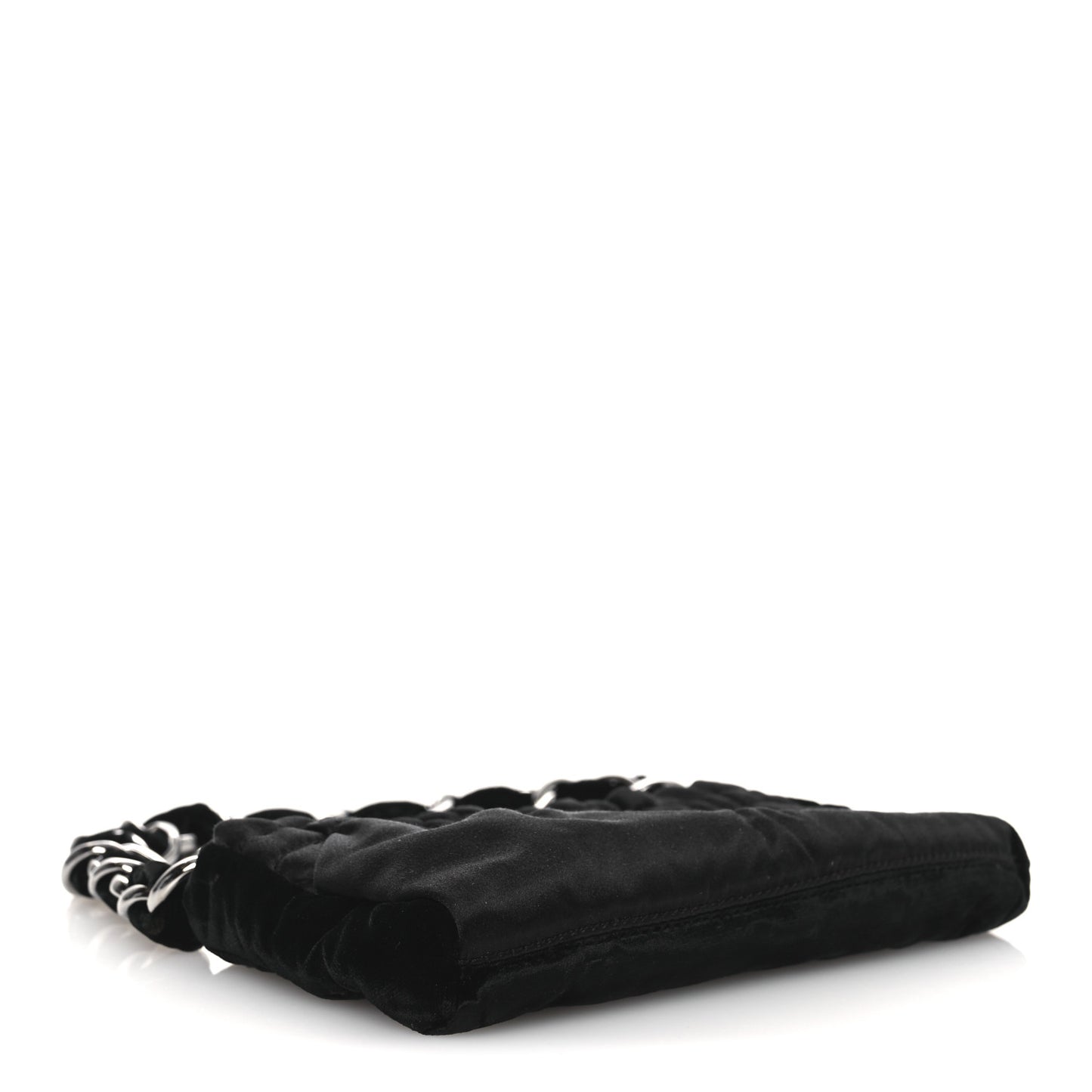 Velvet Satin Evening Bag Black