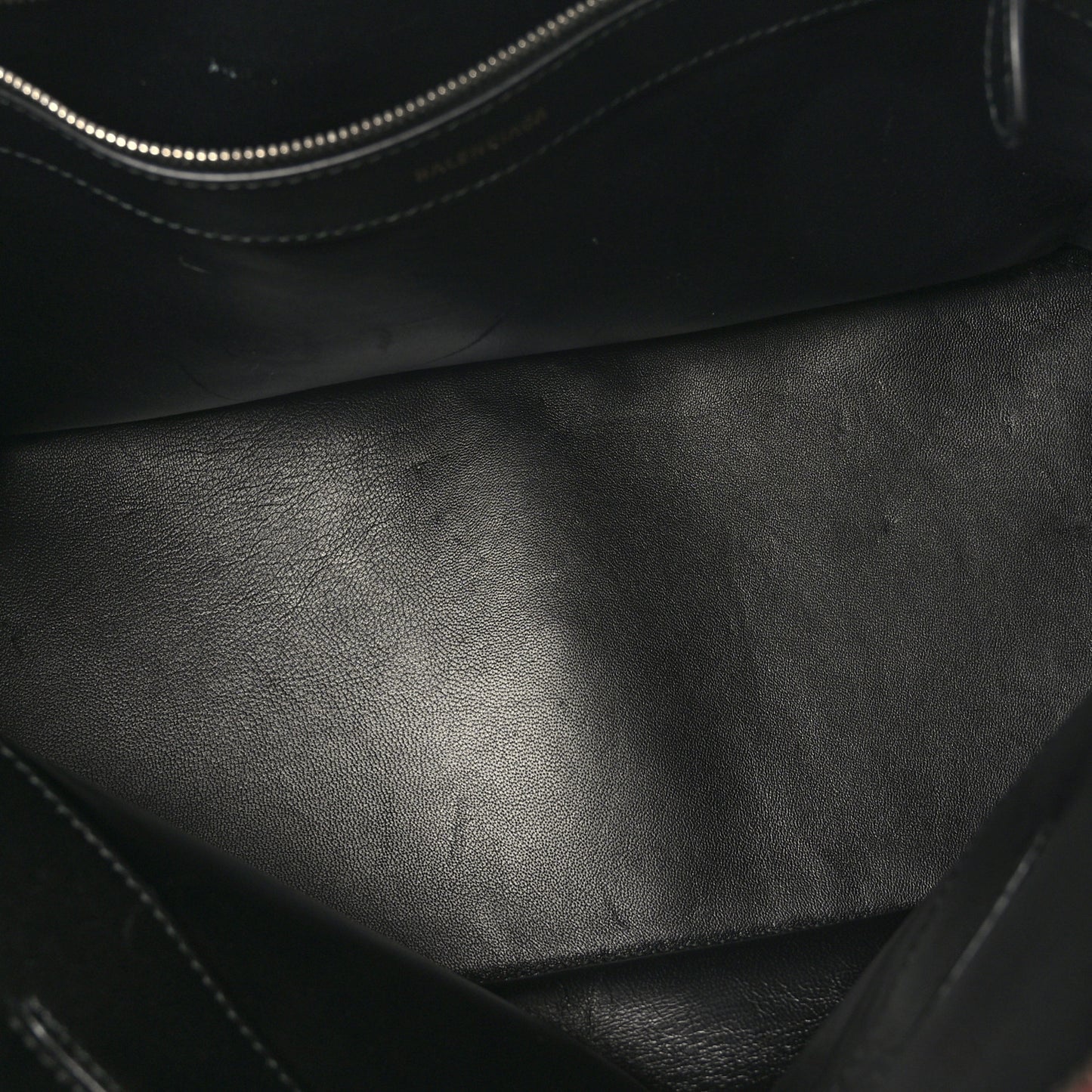 Signature Grained Calfskin Logo M Ville Top Handle Bag Rose Bubblegum Black