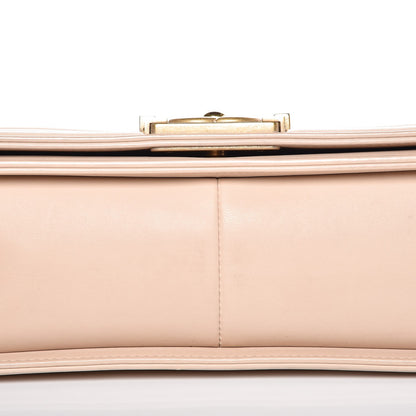 Chanel Caviar Calfskin Chevron Medium Boy Flap Light Pink 9 of 11
