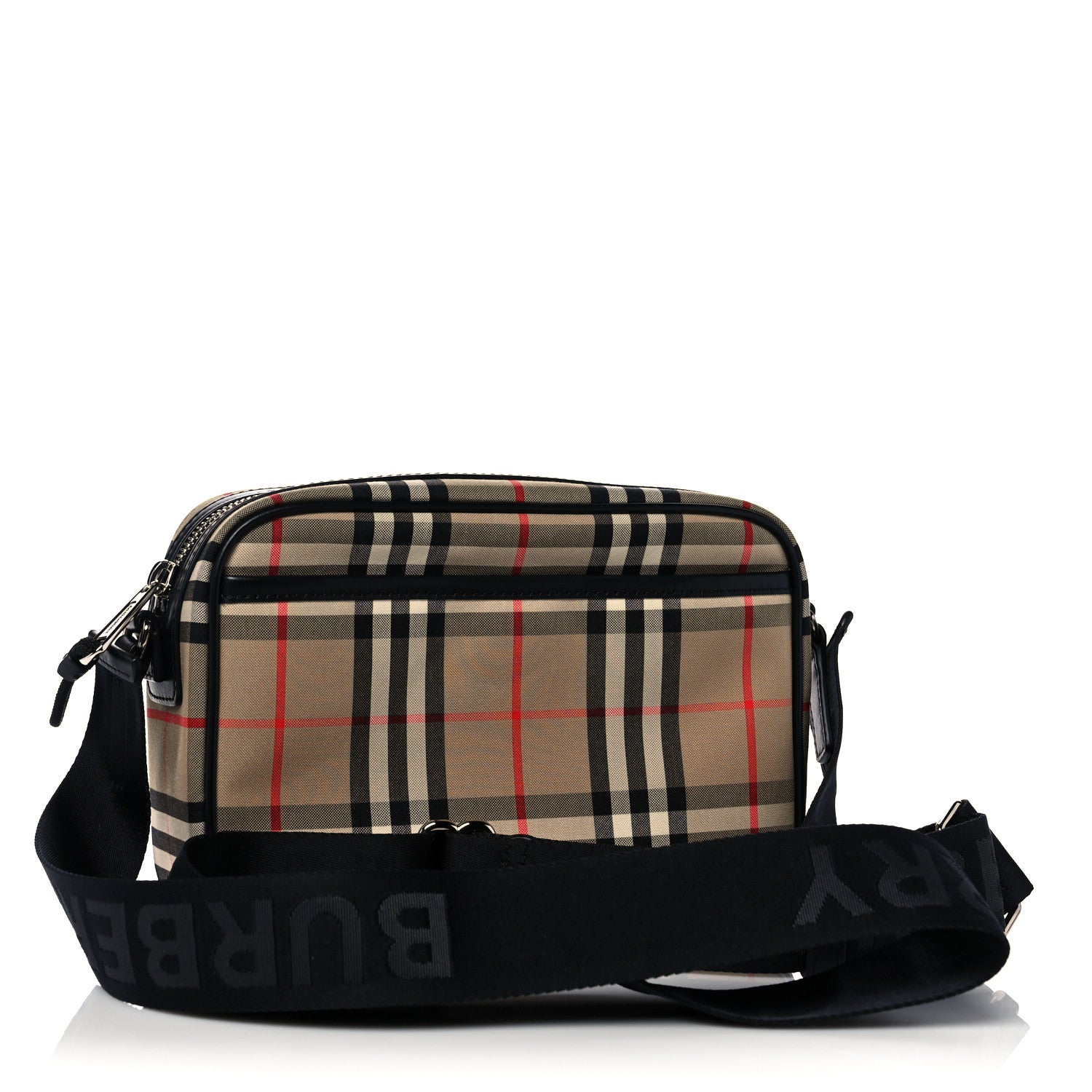 Burberry Vintage Check Calfskin Small Camera Bag Archive Beige 3 of 12