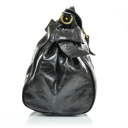 Miu Miu Leather Vitello Lux Bow Bag Black 4 of 9