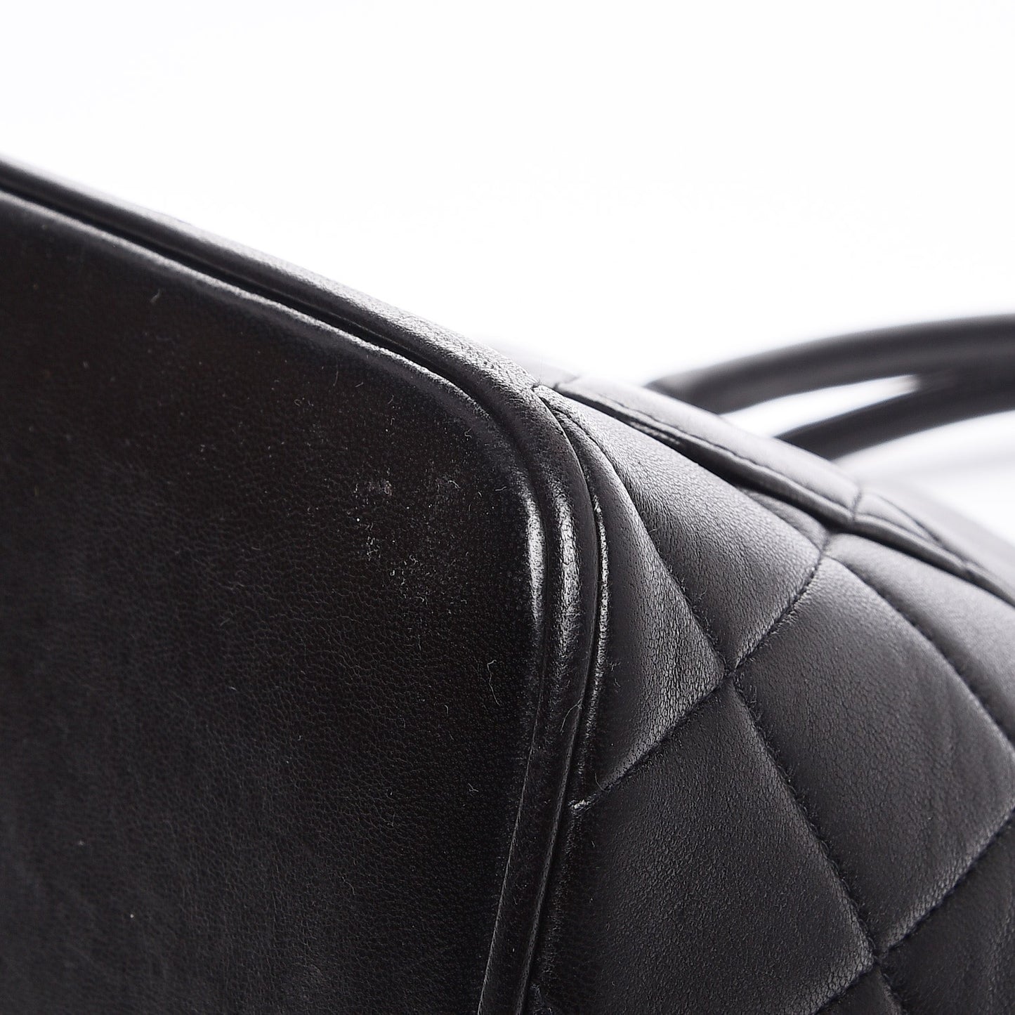 Lambskin Quilted Medallion Tote Black