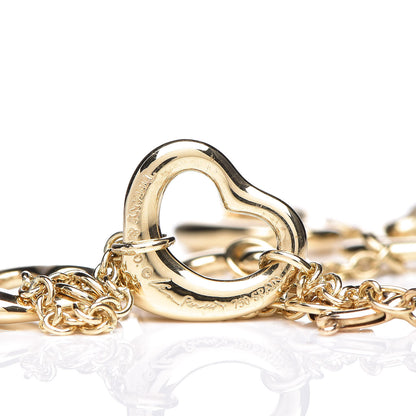 Tiffany 18K Yellow Gold Elsa Peretti 5 Open Heart Bracelet 4 of 5
