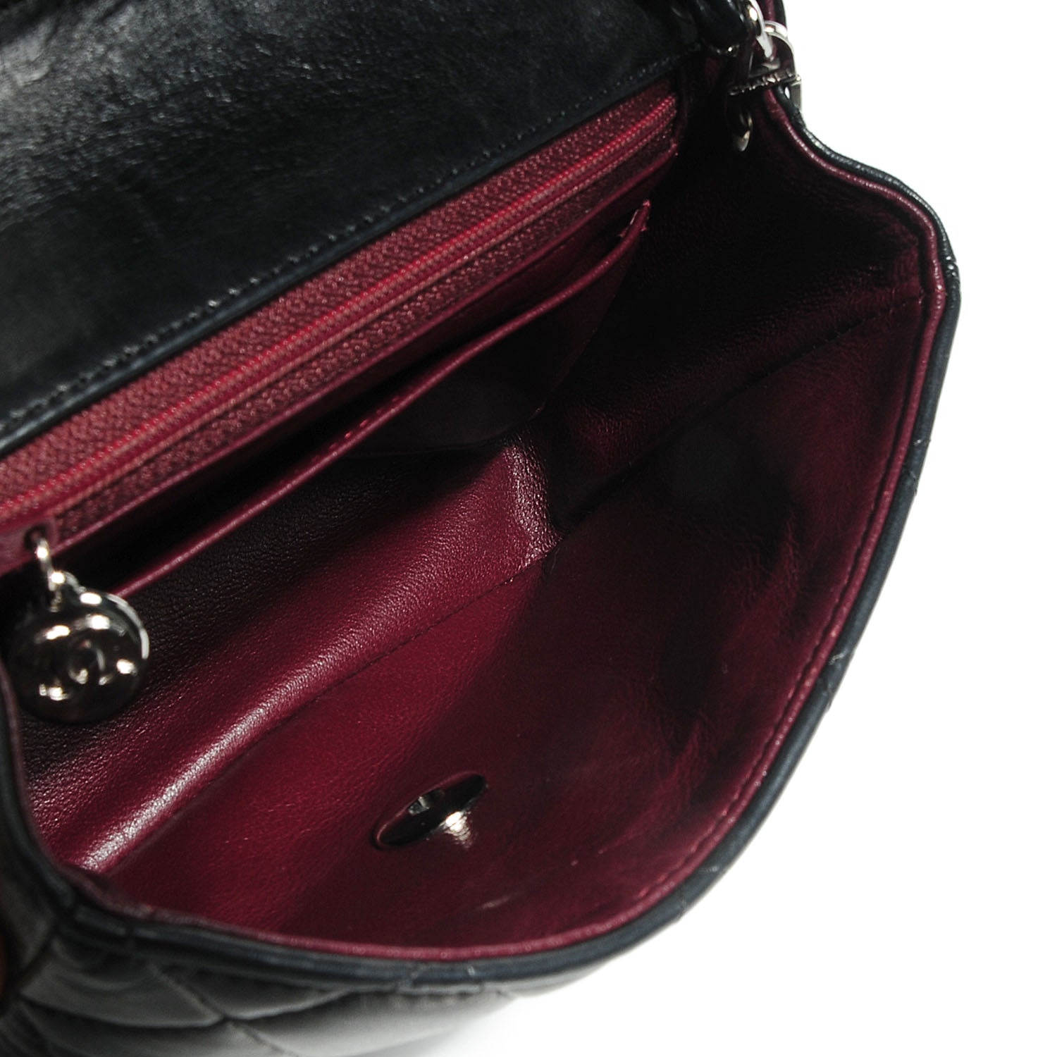 Chanel Lambskin Quilted Mini Square Flap Black 5 of 7