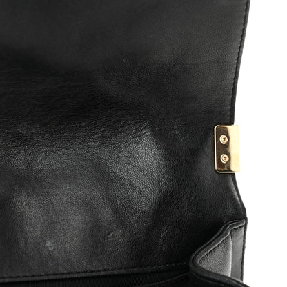 Chanel Lambskin Quilted Medium Boy Flap Black 12 of 20