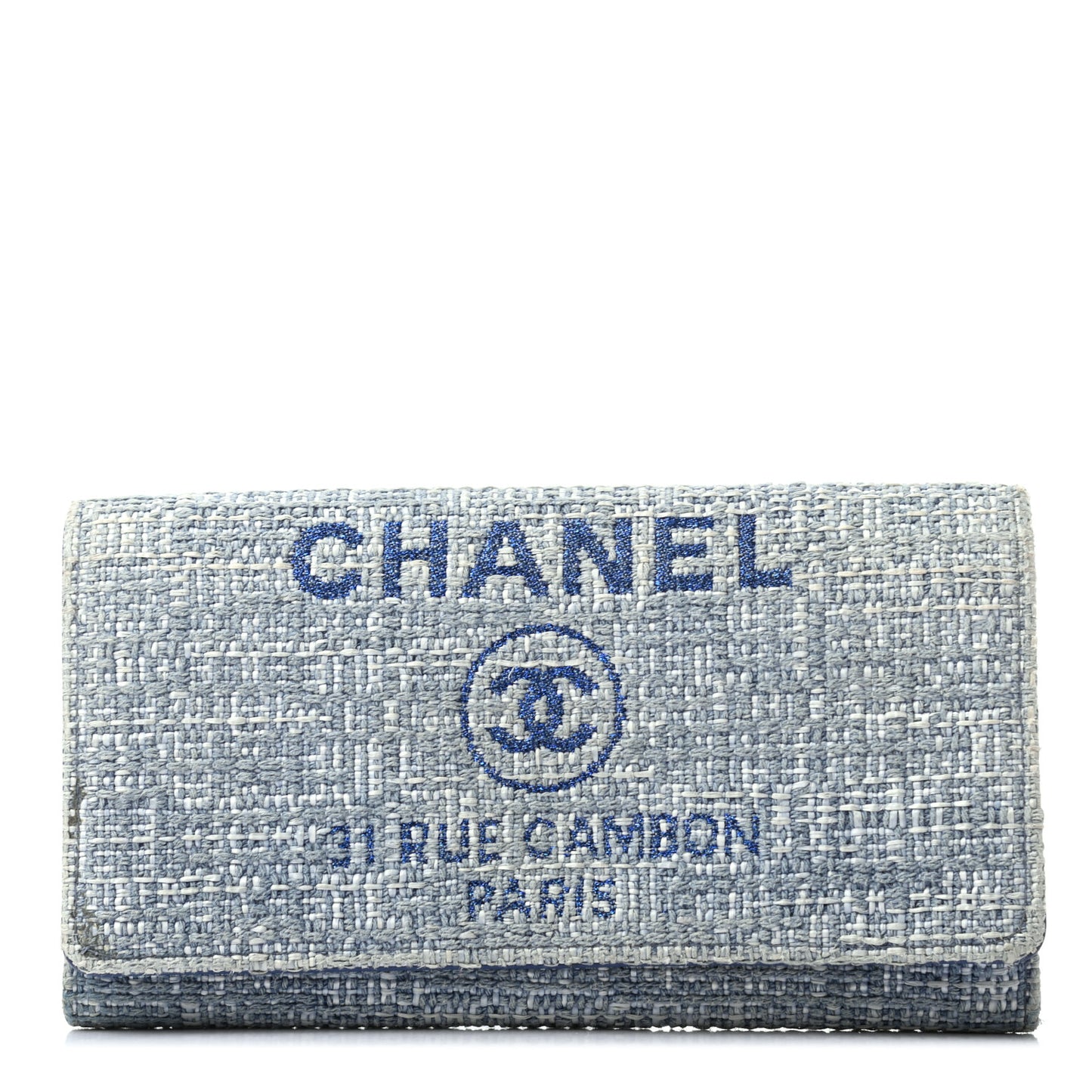 Canvas Deauville Flap Wallet Blue