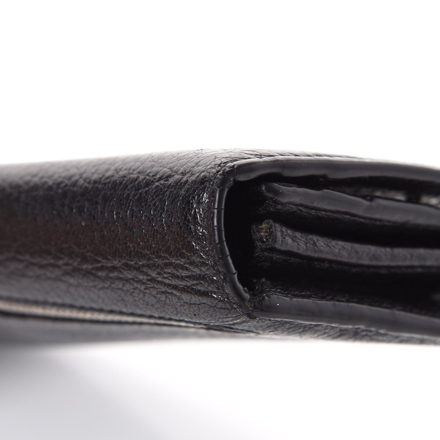 Vitello Daino Continental Flap Wallet Black