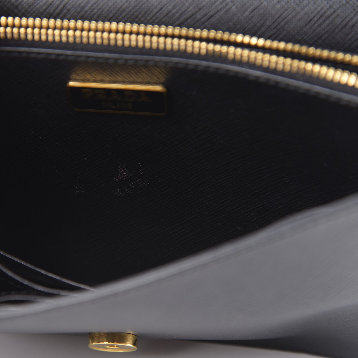 Saffiano Bow Flap Wallet Black