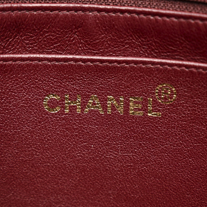 Chanel Lambskin Quilted Double Pocket Shoulder Bag Black 6 of 13