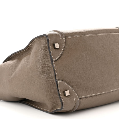 Celine Drummed Calfskin Mini Luggage Souris 9 of 11