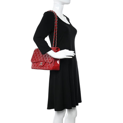 Chanel Patent Jumbo Single Flap Red 2 of 17
