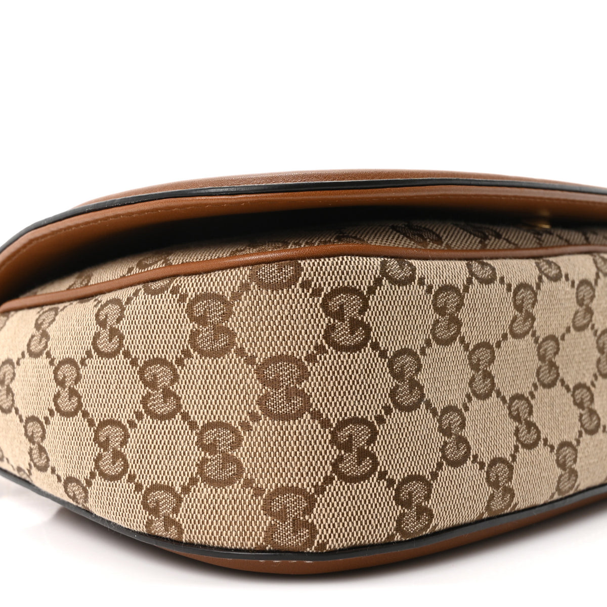 Gucci GG Monogram Calfskin Medium Blondie Top Handle Bag Beige Dark Brown 9 of 10