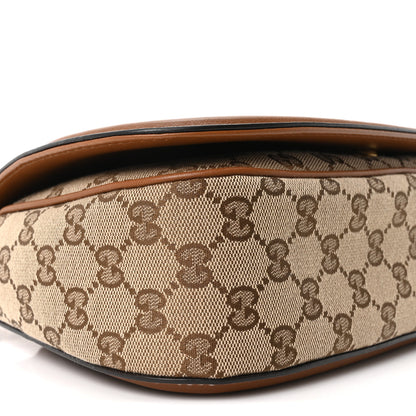 Gucci GG Monogram Calfskin Medium Blondie Top Handle Bag Beige Dark Brown 9 of 10