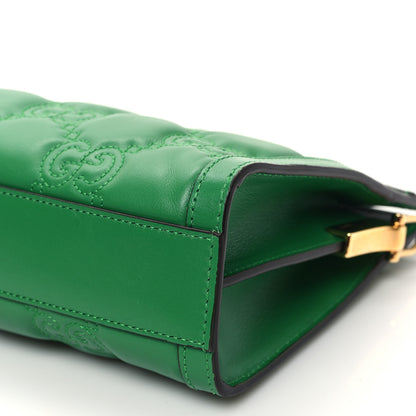 Gucci Calfskin GG Matelasse Small Slim Chain Shoulder Bag Spring Green Natural 10 of 10