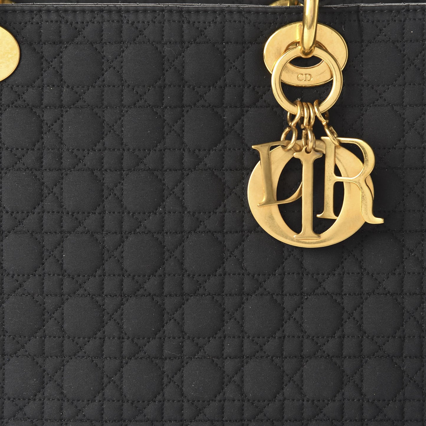Nylon Cannage Large Lady Dior Black