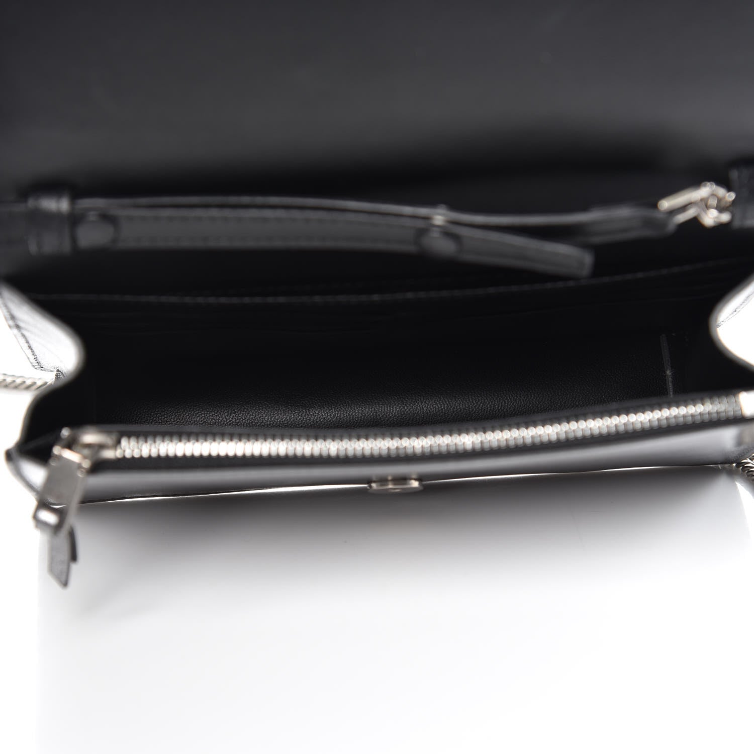 Givenchy Metallic Goatskin Emblem Chain Wallet Silver 5 of 9