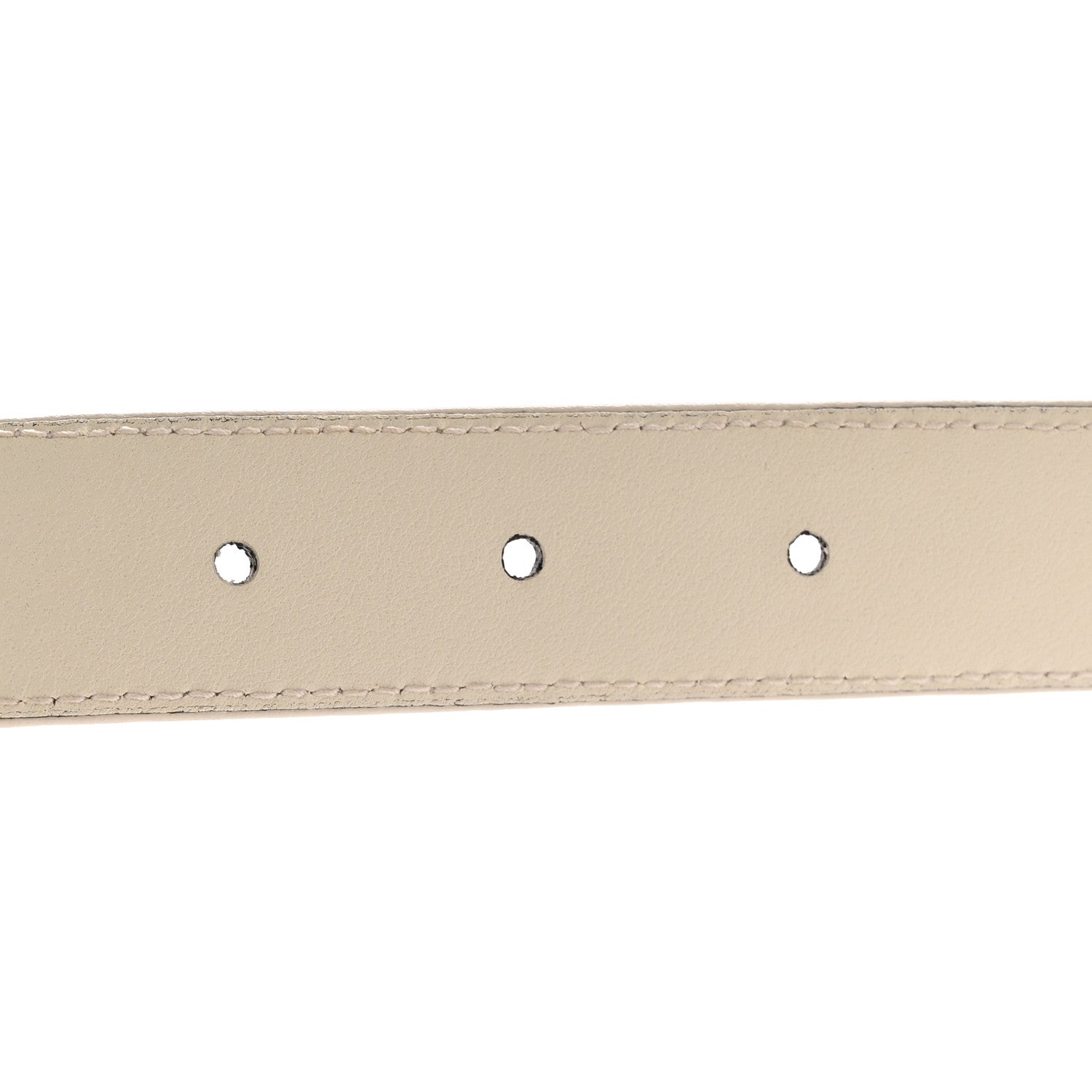 Gucci Plutone Calfskin Interlocking G 25mm Chain Belt 80 32 White 5 of 9