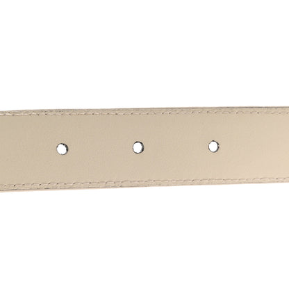 Gucci Plutone Calfskin Interlocking G 25mm Chain Belt 80 32 White 5 of 9