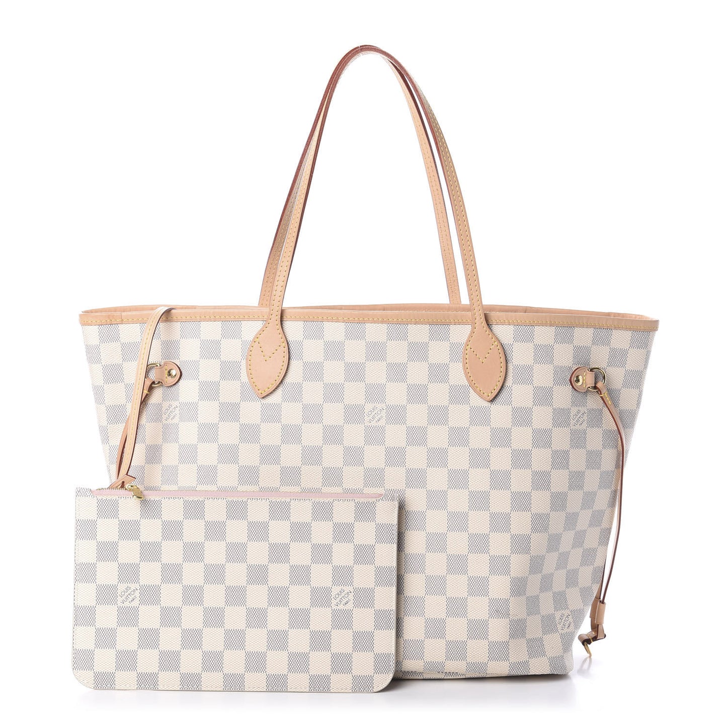 Damier Azur Neo Neverfull MM Rose Ballerine