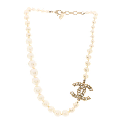 Chanel Pearl CC 100th Anniversary Necklace Light Gold 3 of 6