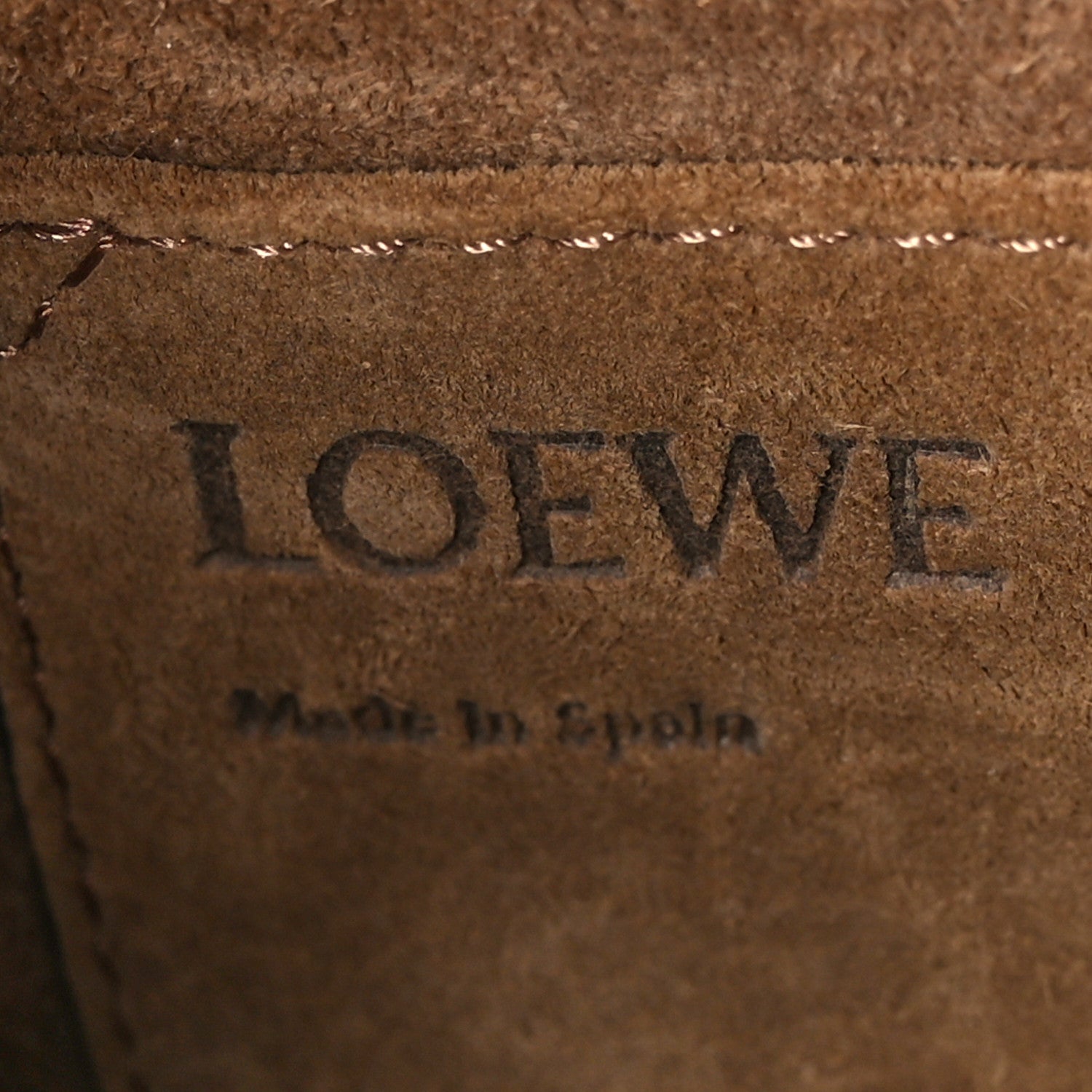 Loewe Grained Calfskin Small Gate Crossbody Bag Pecan Black 6 of 9