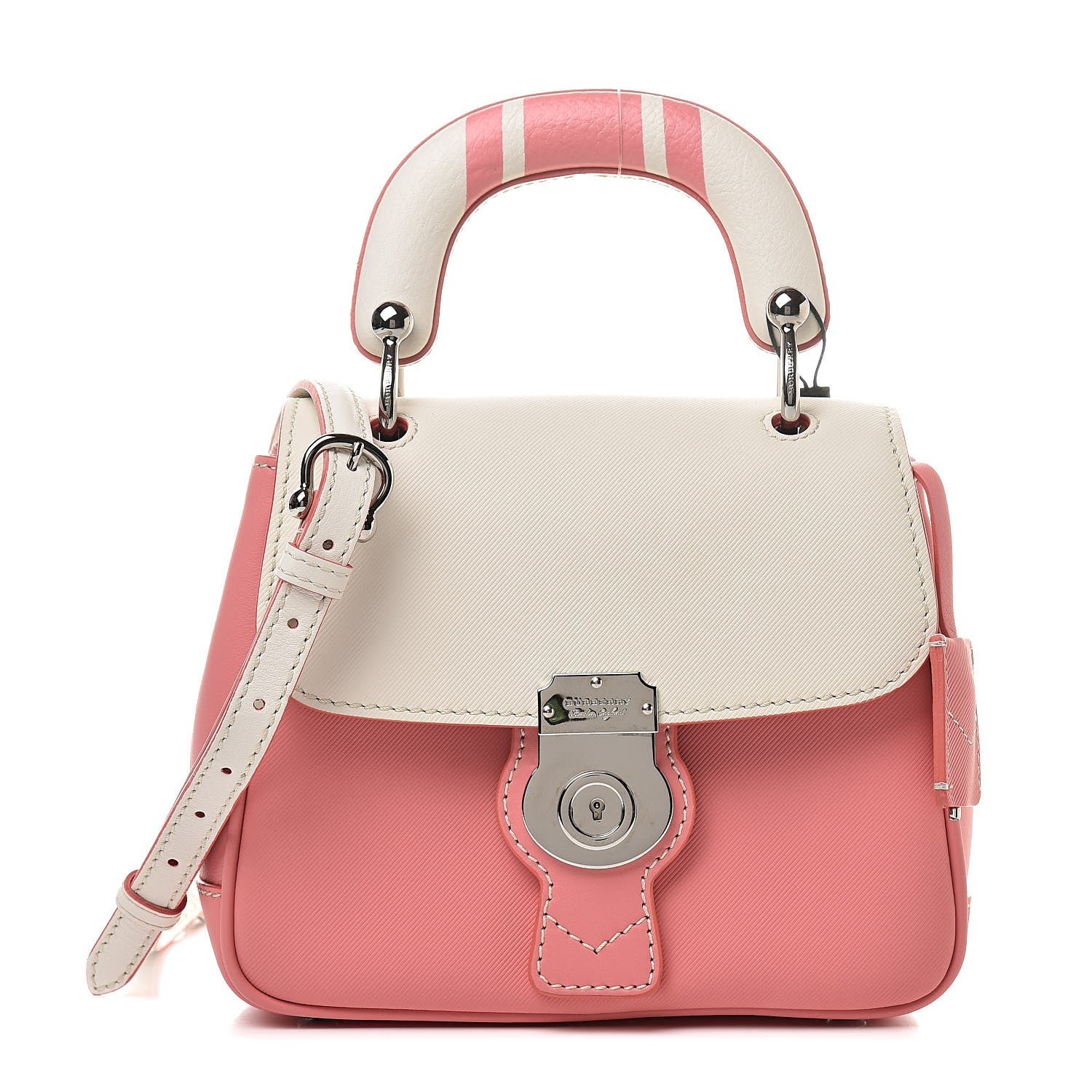 Burberry Trench Calfskin Small DK88 Top Handle Bag Sugar Pink Natural 1 of 10