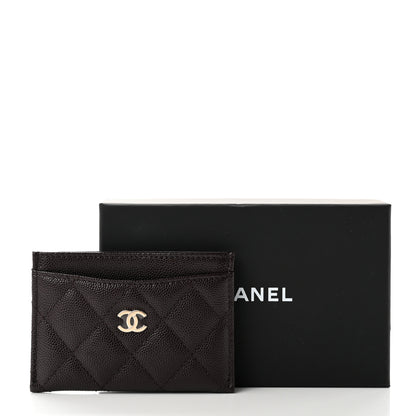 Chanel Caviar Quilted Card Holder Dark Brown 9 of 9