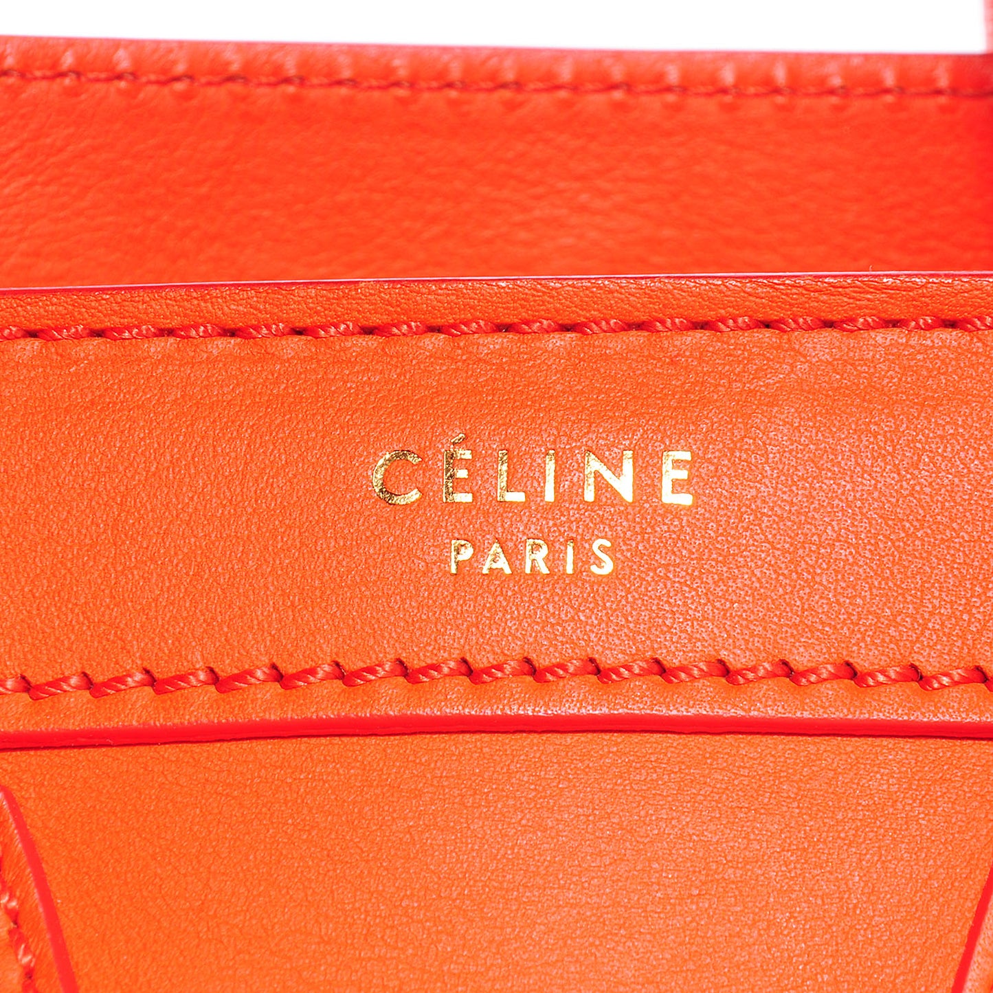 Smooth Calfskin Nano Luggage Bright Orange