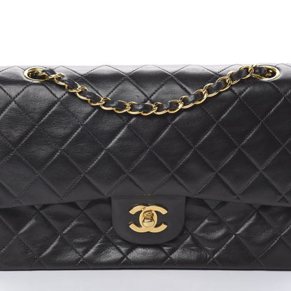 Chanel Lambskin Quilted Medium Double Flap Black 9 of 15