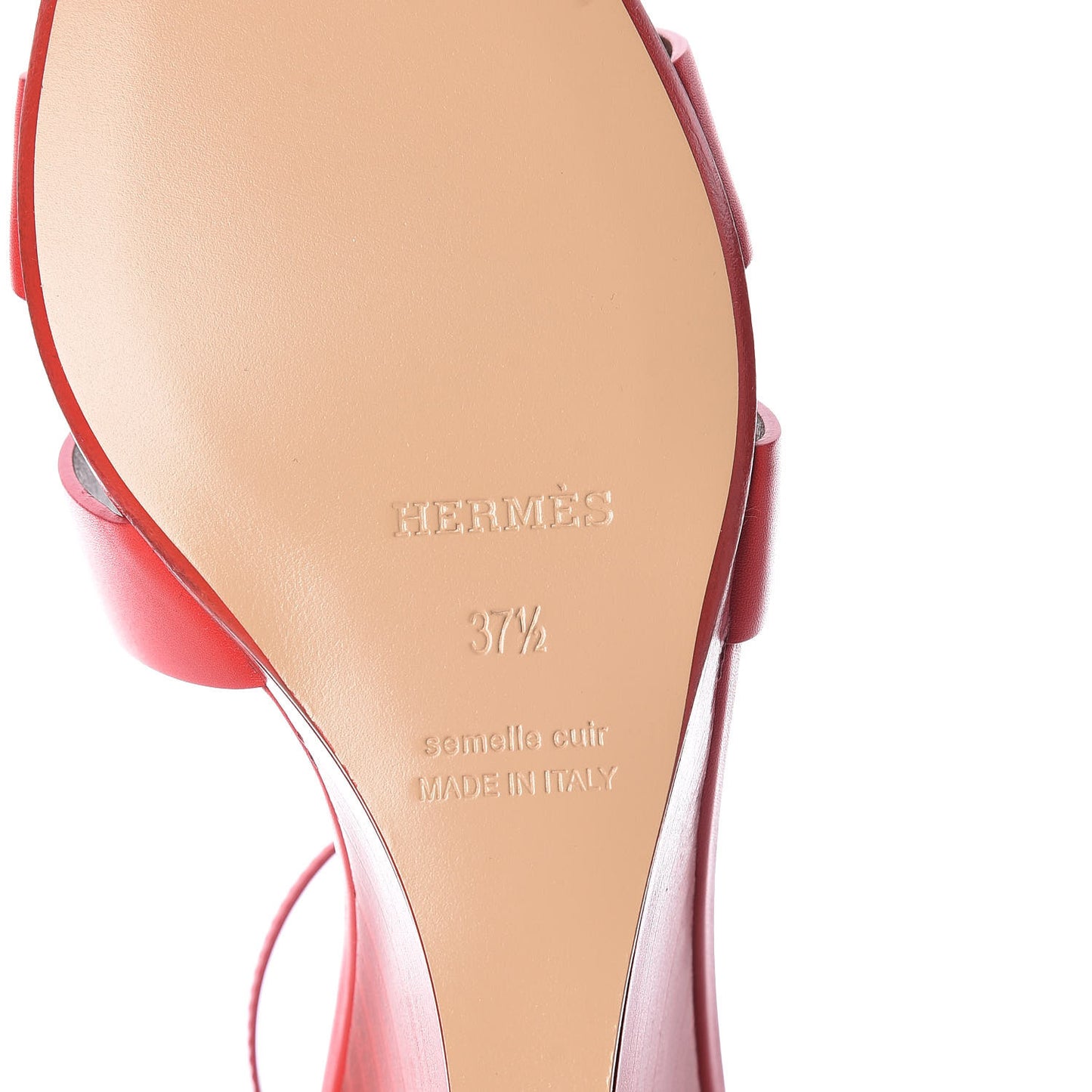 Calfskin Legend Wedge Sandals 37.5 Pavot