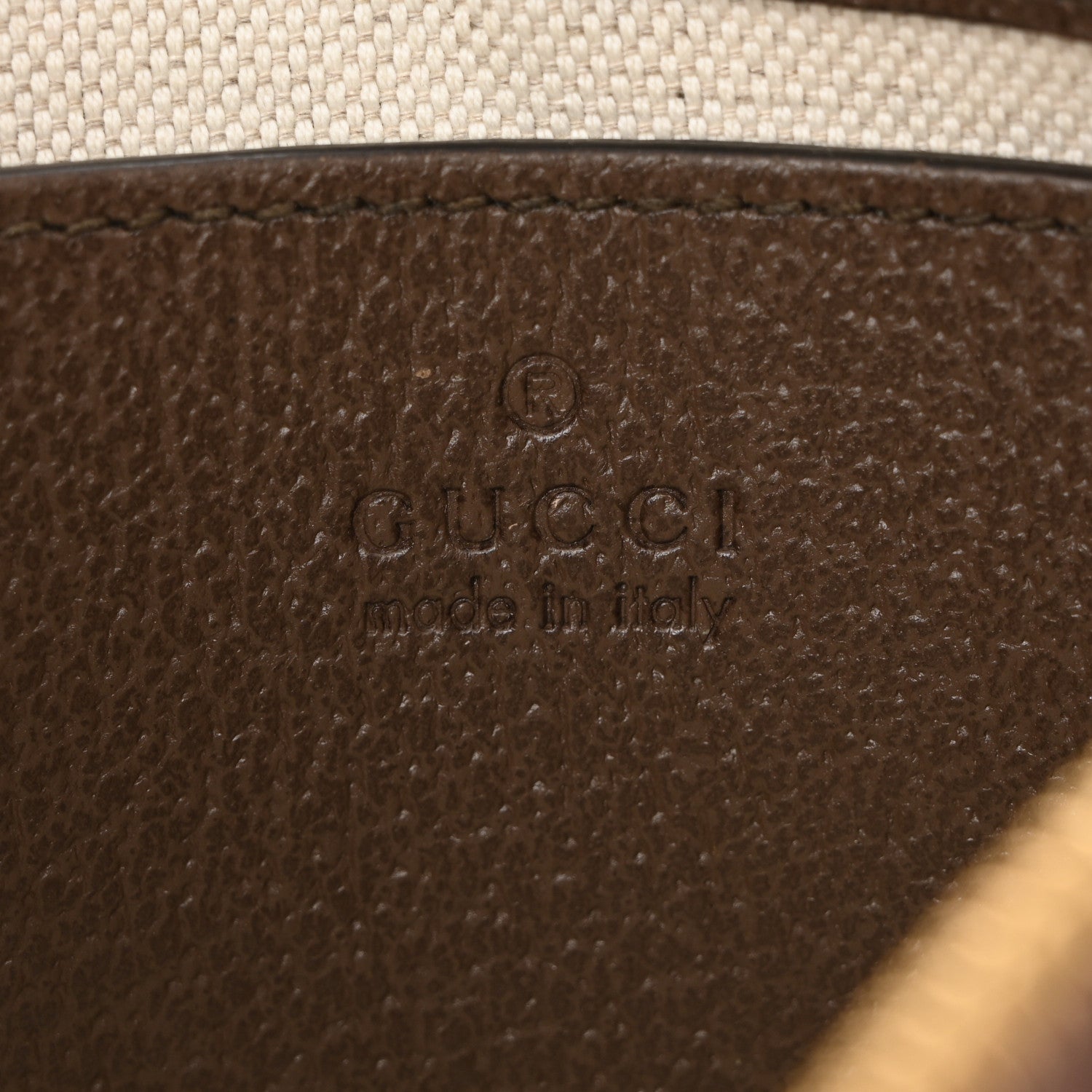 Gucci GG Supreme Monogram Textured Dollar Calfskin Web Small Ophidia GG Handbag Beige Ebony New Acero 6 of 11