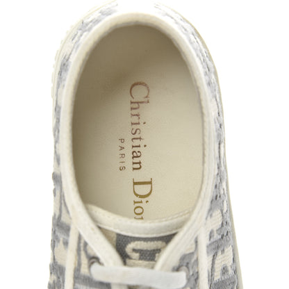 Christian Dior Canvas Oblique Walk'N'Dior Low Top Sneakers 36 Grey Stone 6 of 10