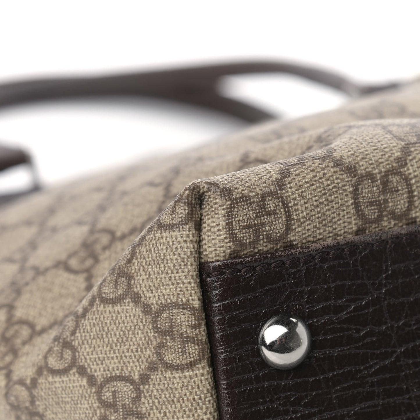 GG Plus Monogram Small Vertical Tote Dark Brown