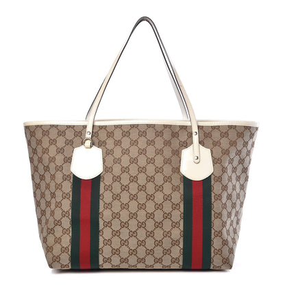 Gucci Monogram Web Large Jolie Tote White 1 of 24