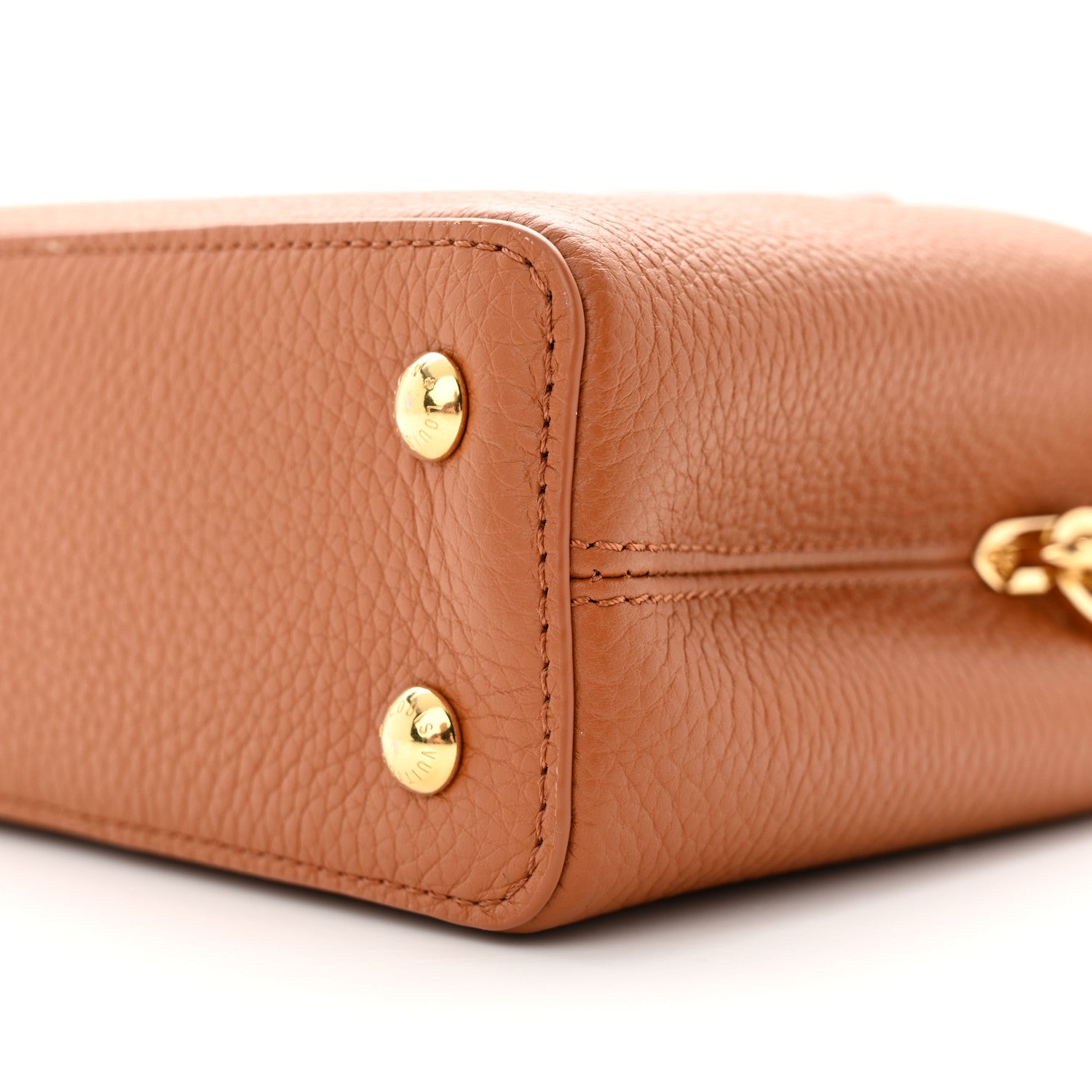 Louis Vuitton Taurillon Snakeskin Mini Capucines Caramel 9 of 16