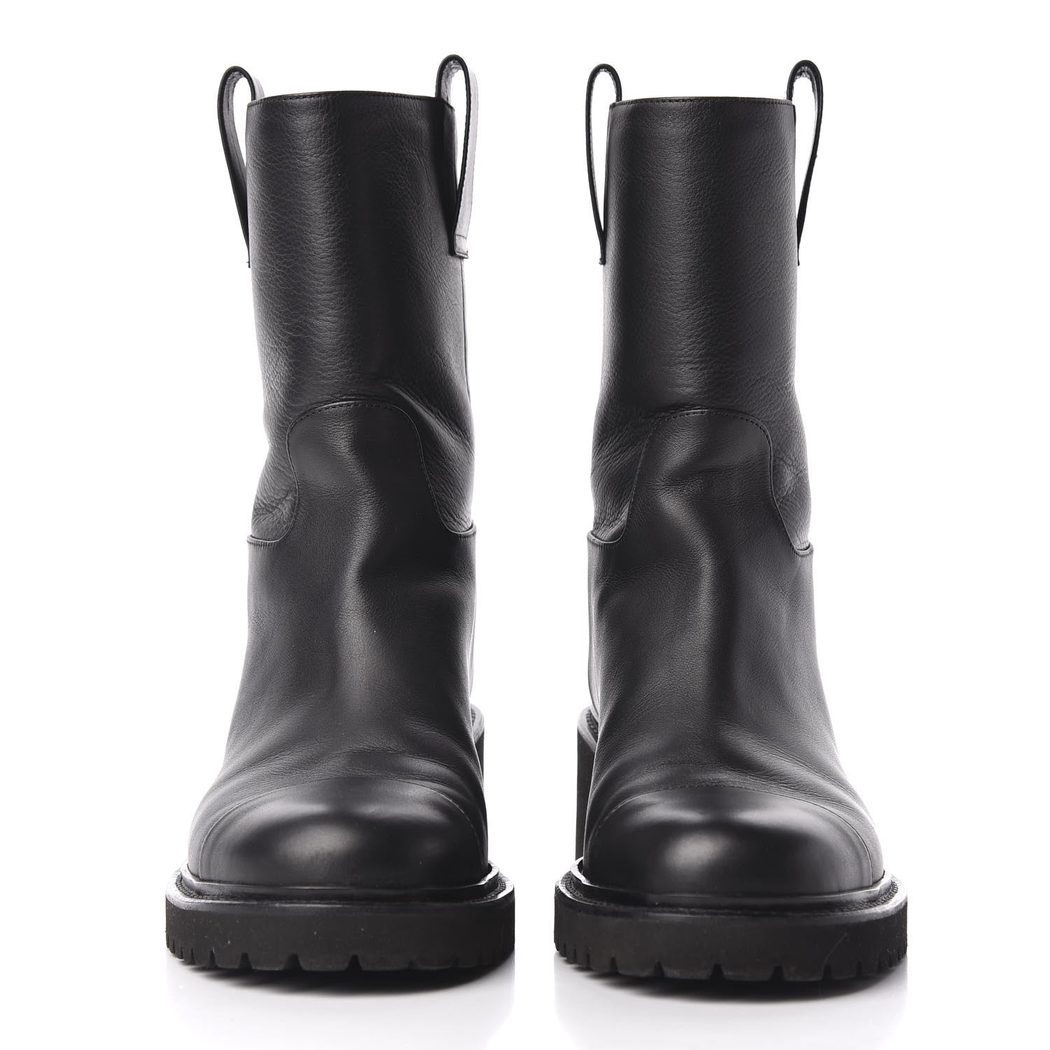 Chanel Calfskin CC Ankle Boots 37.5 Black 3 of 8