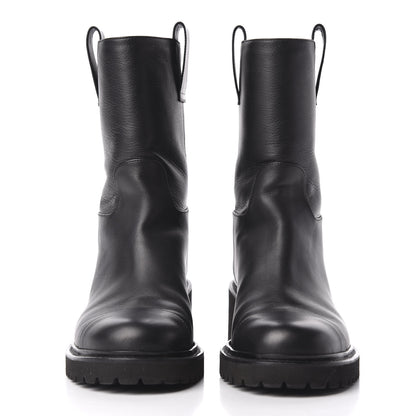 Chanel Calfskin CC Ankle Boots 37.5 Black 3 of 8