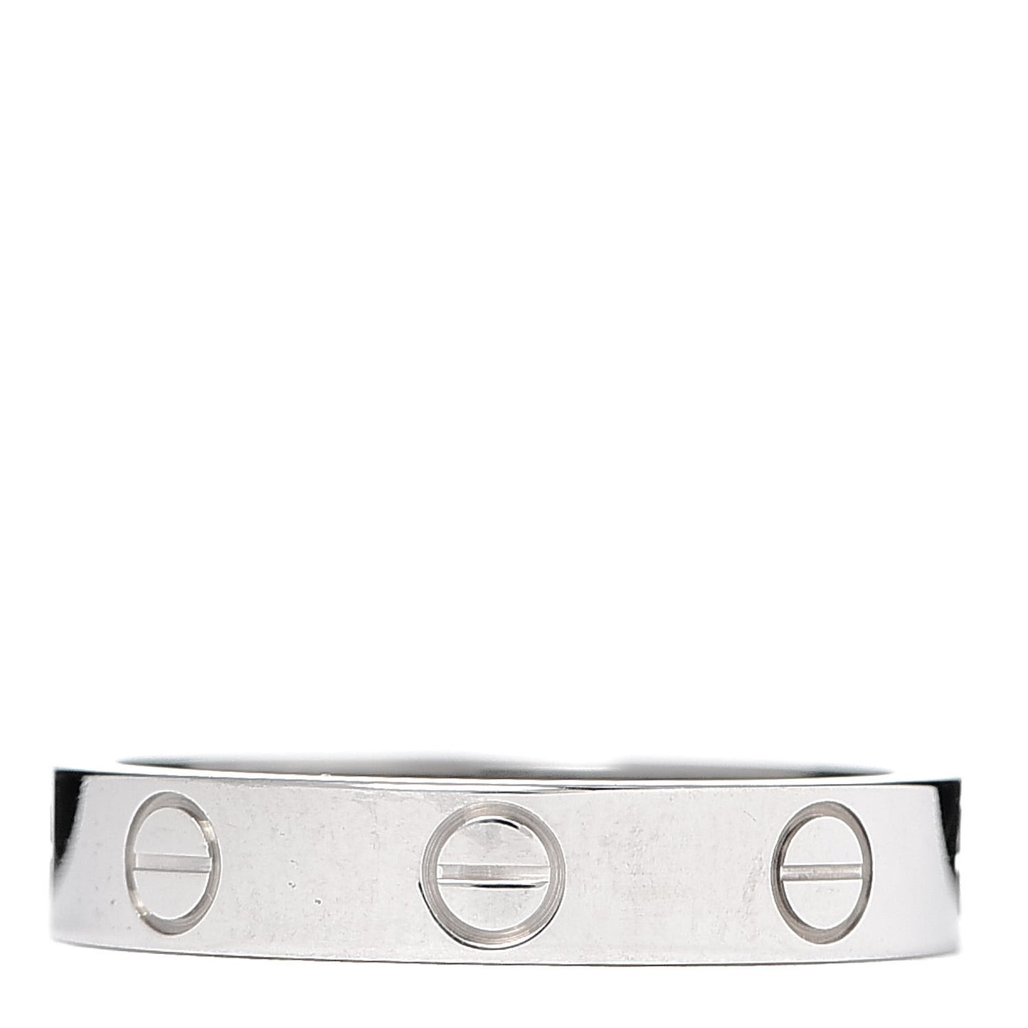 18K White Gold 3.5mm LOVE Wedding Band Ring 50 5.25