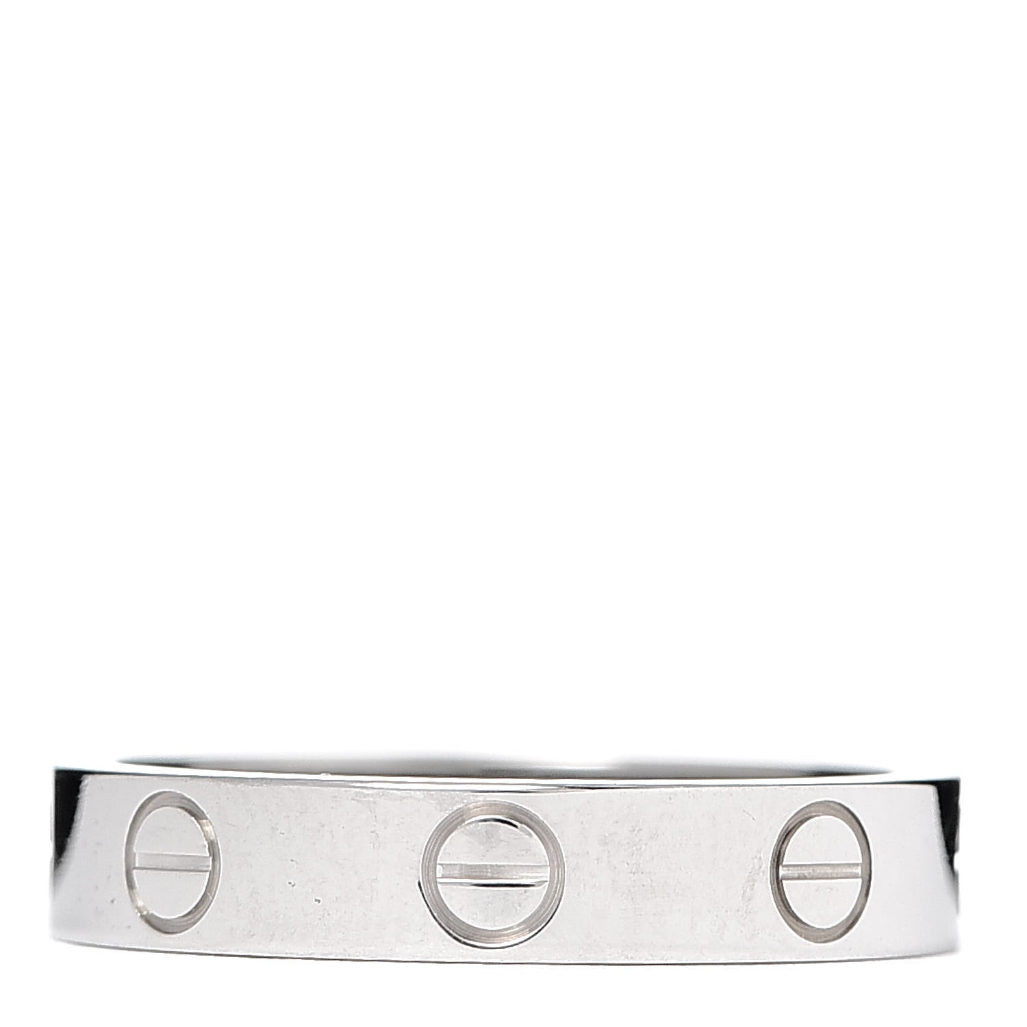 Cartier 18K White Gold 3.5mm LOVE Wedding Band Ring 50 5.25 1 of 6