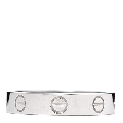 Cartier 18K White Gold 3.5mm LOVE Wedding Band Ring 50 5.25 1 of 6