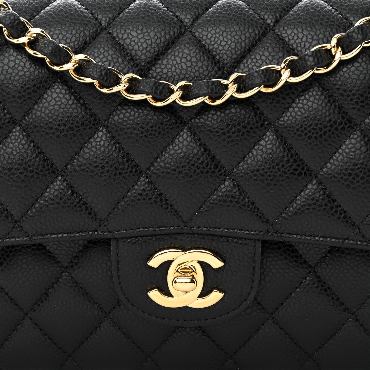 Chanel Caviar Quilted Medium Double Flap Black 8 of 11