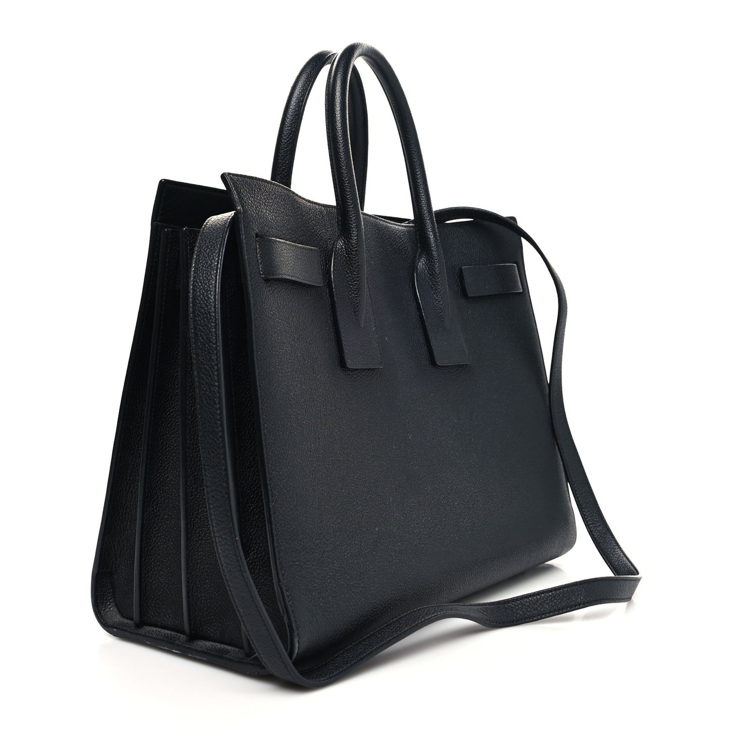 Grained Calfskin Small Sac De Jour Black