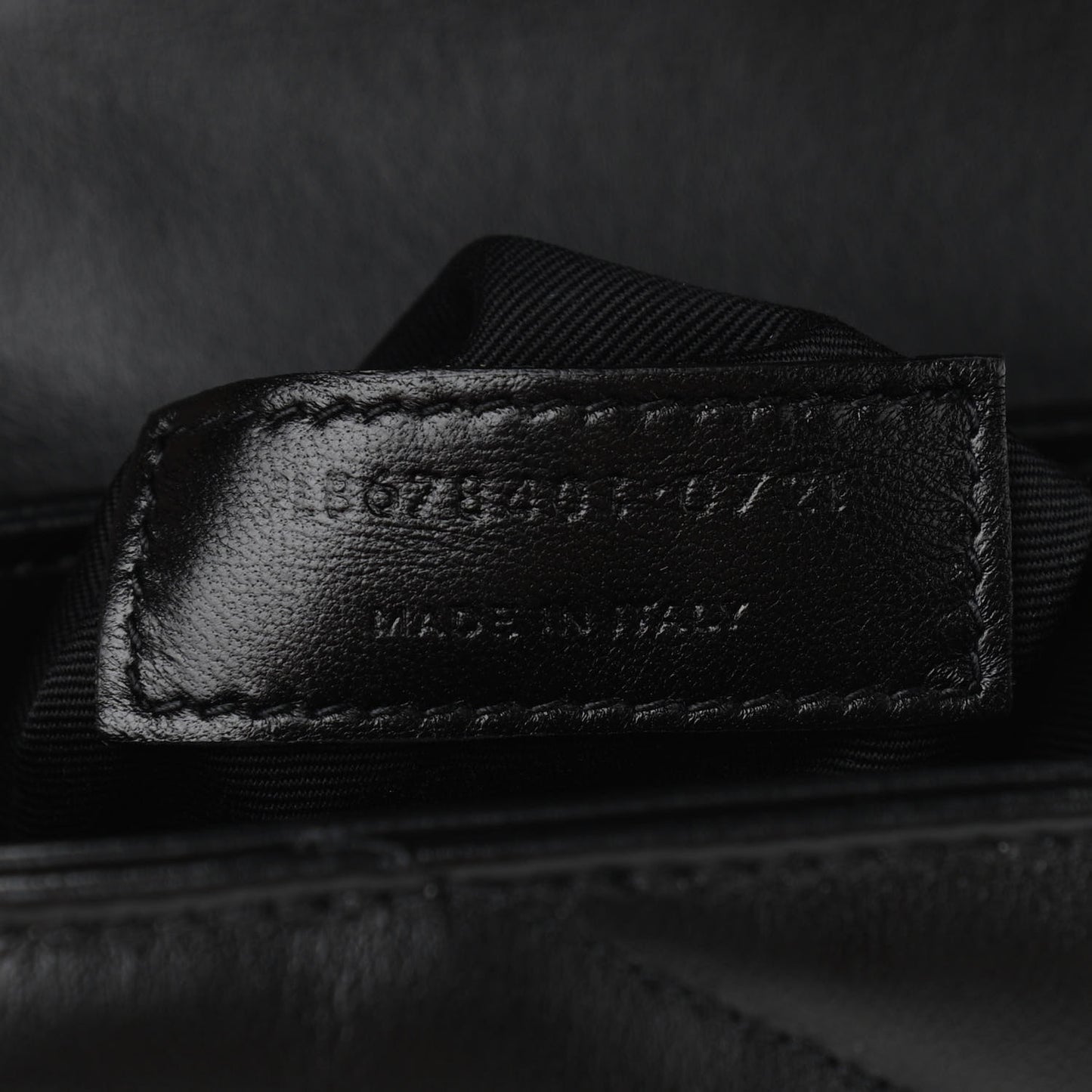 Calfskin Y Quilted Monogram Toy Loulou Crossbody Bag Black