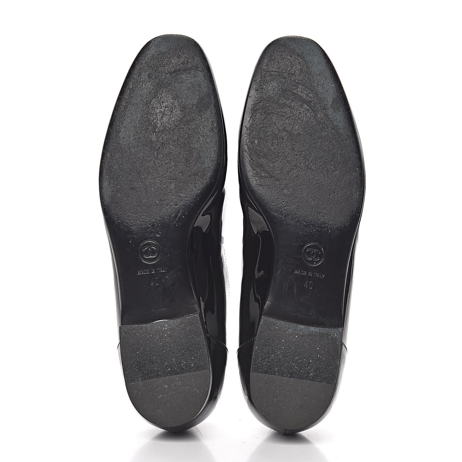 Chanel Patent CC Mocassin Loafers 40 Black 5 of 12